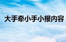 大手牵小手小报内容 大手牵小手内容20字 