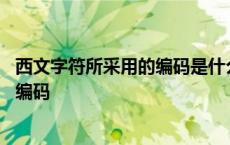 西文字符所采用的编码是什么码几个字节 西文字符所采用的编码 