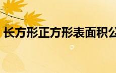 长方形正方形表面积公式 正方形表面积公式 