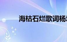 海枯石烂歌词杨坤 海枯石烂歌词 