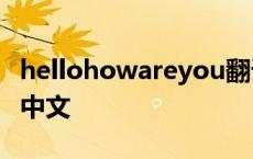 hellohowareyou翻译中文 howareyou翻译中文 