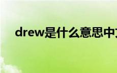 drew是什么意思中文 drew是什么意思 