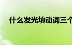 什么发光填动词三个字 什么发光填动词 