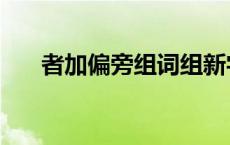 者加偏旁组词组新字再组词 者加偏旁 