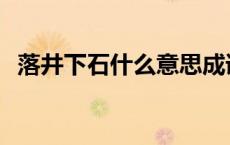 落井下石什么意思成语 落井下石打一生肖 