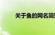 关于鱼的网名简短 关于鱼的网名 