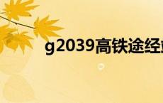 g2039高铁途经站点查询 g2039 