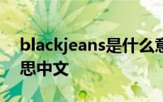 blackjeans是什么意思中文 jeans是什么意思中文 