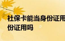 社保卡能当身份证用吗坐地铁 社保卡能当身份证用吗 