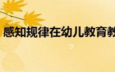 感知规律在幼儿教育教学中的运用 感知规律 