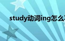 study动词ing怎么写 study的ing形式 