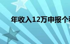 年收入12万申报个税 年收入12万申报 