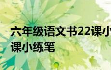 六年级语文书22课小练笔 六年级下册语文20课小练笔 