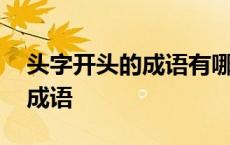 头字开头的成语有哪些成语接龙 头字开头的成语 