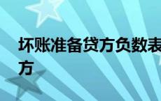 坏账准备贷方负数表示什么意思 坏账准备贷方 