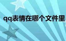 qq表情在哪个文件里 qq表情在哪个文件夹 