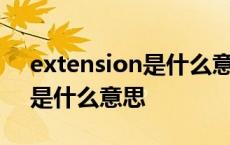 extension是什么意思中文翻译 extension是什么意思 