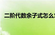 二阶代数余子式怎么求 代数余子式怎么求 