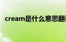 cream是什么意思翻译 cream是什么意思 