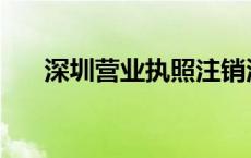 深圳营业执照注销流程 深圳营业执照 