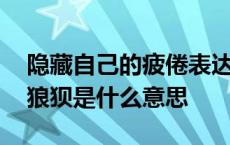 隐藏自己的疲倦表达自己的狼狈是什么意思 狼狈是什么意思 