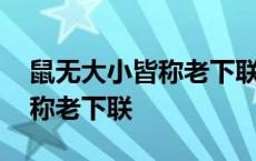 鼠无大小皆称老下联指什么生肖 鼠无大小皆称老下联 