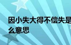 因小失大得不偿失是什么意思 得不偿失是什么意思 