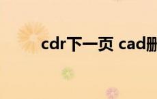 cdr下一页 cad删除线段的一部分 