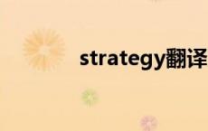 strategy翻译成中文 strate 