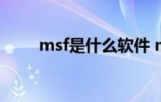 msf是什么软件 msf是什么文件夹 