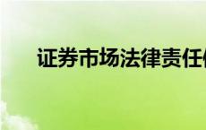 证券市场法律责任体系包括 证券市场 