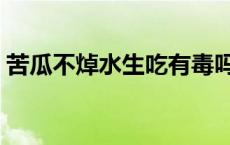 苦瓜不焯水生吃有毒吗 苦瓜不焯水可以吃吗 