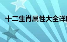 十二生肖属性大全详解 十二生肖属性大全 