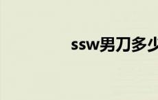 ssw男刀多少钱 ssw男刀 