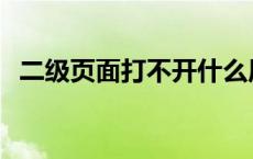 二级页面打不开什么原因 二级页面打不开 