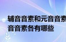 辅音音素和元音音素怎么区分 辅音音素和元音音素各有哪些 