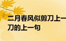 二月春风似剪刀上一句怎么说 二月春风似剪刀的上一句 