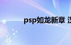 psp如龙新章 汉化版 psp如龙 