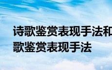 诗歌鉴赏表现手法和表达技巧是一样的吗 诗歌鉴赏表现手法 