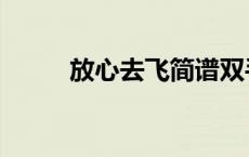 放心去飞简谱双手 放心去飞简谱 