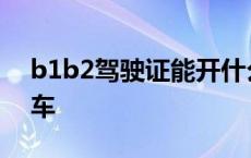 b1b2驾驶证能开什么车 b2驾驶证能开什么车 