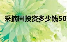 采摘园投资多少钱50亩 采摘园投资多少钱 