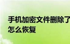 手机加密文件删除了怎么恢复 手机加密文件怎么恢复 