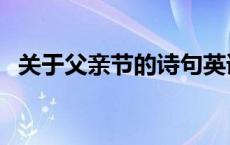 关于父亲节的诗句英语 关于父亲节的诗句 