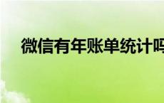 微信有年账单统计吗 微信有年度账单吗 