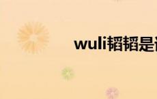 wuli韬韬是谁 wuli韬韬 