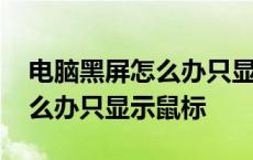 电脑黑屏怎么办只显示鼠标图标 电脑黑屏怎么办只显示鼠标 