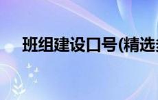 班组建设口号(精选多篇) 班组建设口号 