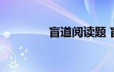 盲道阅读题 盲道阅读答案 