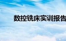 数控铣床实训报告3000字 数控铣床 